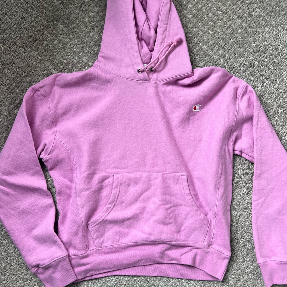 Champion Women's Light Purple Hoodie Sweater